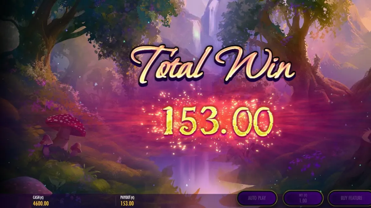 Tampilan visual slot Pan's Arcadia di layar perangkat seluler dengan latar belakang hutan mitologi.